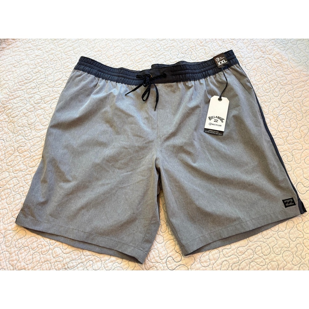 Billabong Mens Crossfire Elastic Submersible Hybrid Shorts Grey XXL